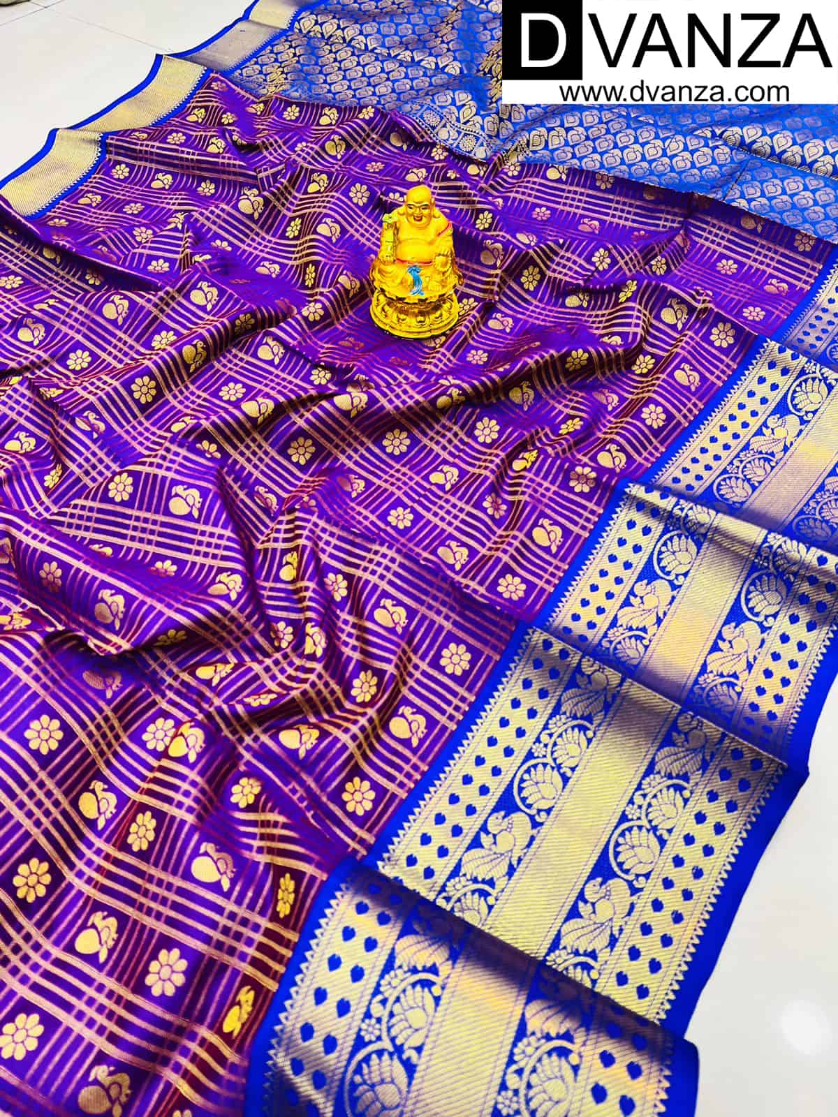 Trendy Purple Kanchipuram Silk Traditional saree dvz0003503