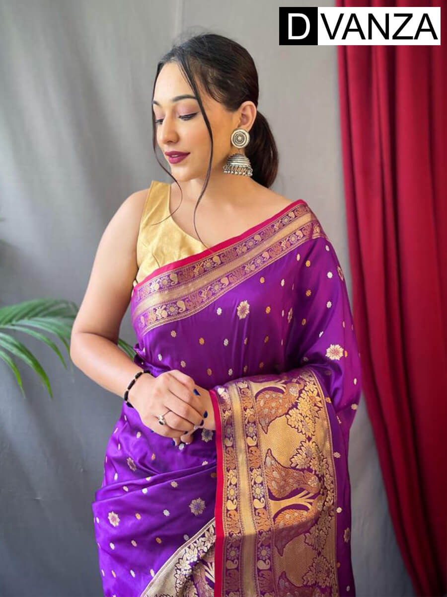 Trendy Purple Soft Kanchipuram Silk Saree dvz0003373-2