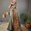 Trendy Satin Cotton Kalamkari Saree dvz0003955