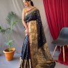 Trendy Soft Kanchipuram Silk Saree (Black) dvz0003371