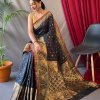 Trendy Soft Kanchipuram Silk Saree (Black) dvz0003371-2