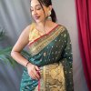 Trendy Soft Kanchipuram Silk Saree (Green) dvz0003372-3