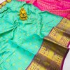 Trendy Turquoise Kanchipuram Silk Traditional saree dvz0003503