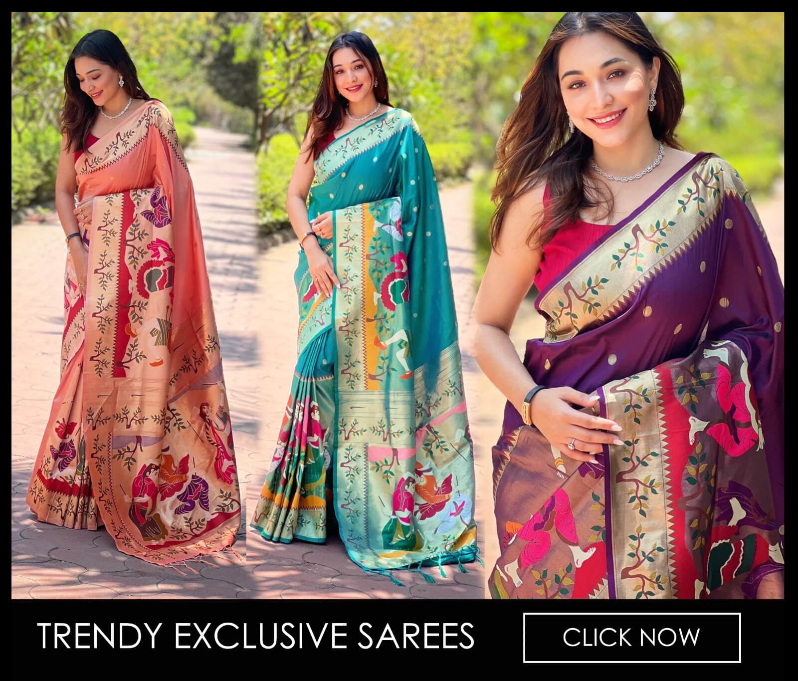 Trendy saree banner 2025