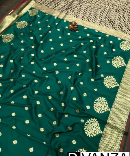 Unique green Super Soft Banarasi Silk Fancy Saree dvz0003500-2