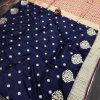 Unique navy blue Super Soft Banarasi Silk Fancy Saree dvz0003500