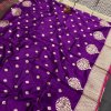 Unique purple Super Soft Banarasi Silk Fancy Saree dvz0003500