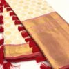 White Designer Kanchipuram Silk Saree online india dvz0001727