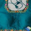 Women's Sky Blue coloured Heavy phantom cloth with thread work and diamond handwork Blouse dvz0001030-1