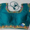Women's Sky Blue coloured Heavy phantom cloth with thread work and diamond handwork Blouse dvz0001030