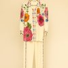 Womens Trendy Flower Printed Poly Cotton Co-ord Set DV443