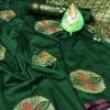 Women's green Lichi silk Traditional saree dvz0002312