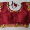 Women's maroon Heavy phantom cloth with thread work and diamond handwork Blouse Original image dvz0001027