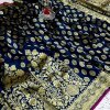 Women's soft silk designer sarees online (Blue) dvz0001591