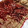 Women's soft silk designer sarees online (maroon) dvz0001594