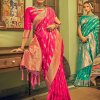 Banarasi Silk Saree with Leheriya Zari Weaving - dvz0003409