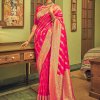 Banarasi Silk Saree with Leheriya Zari Weaving - dvz0003409