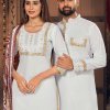 Celebrate Navratri in Style with Twinning Embroidered Kurta and Kurti Sets white