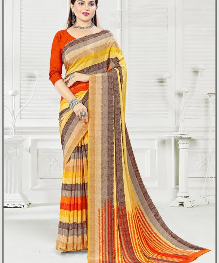 Daily Wear Silk Crepe Saree Online only on dvanza.com- dvz0003426