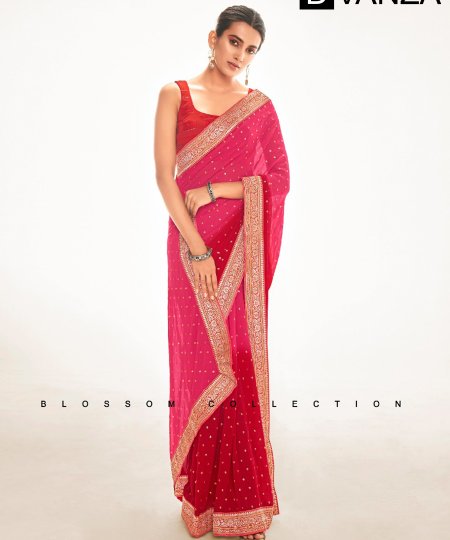 dvanza Diwali Special Two shaded pink saree DVZ0003495