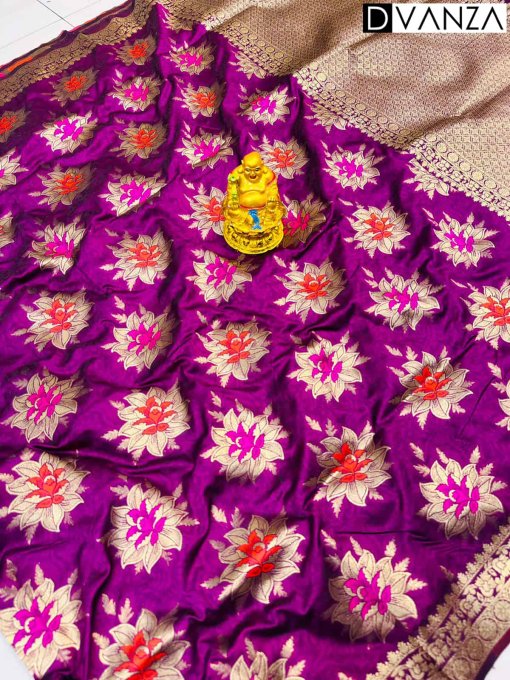 dvanza Purple silk saree dvz0003559