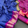dvanza-Stunning Blue Cotton silk woven Partywear saree dvz0003463