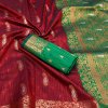 dvanza Trendy Maroon Soft Silk Saree DVZ0003502