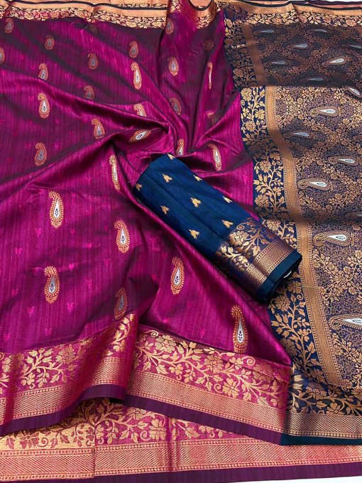 dvanza Trendy Pink Soft Silk Saree DVZ0003502