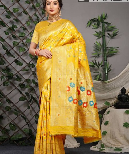 dvanza yellow color Stunning party wear saree dvz0003521