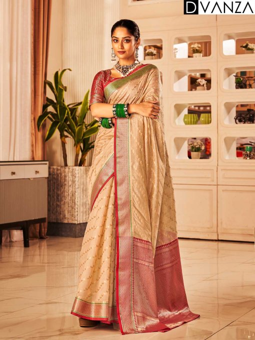 Elegance Unveiled: Shop Banarasi Silk With Weaving Online - dvz0003872