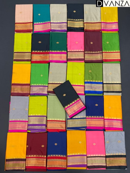 Elegant Cotton Silk Gold Weaving Border Saree | 30 Colors | dvz0003742