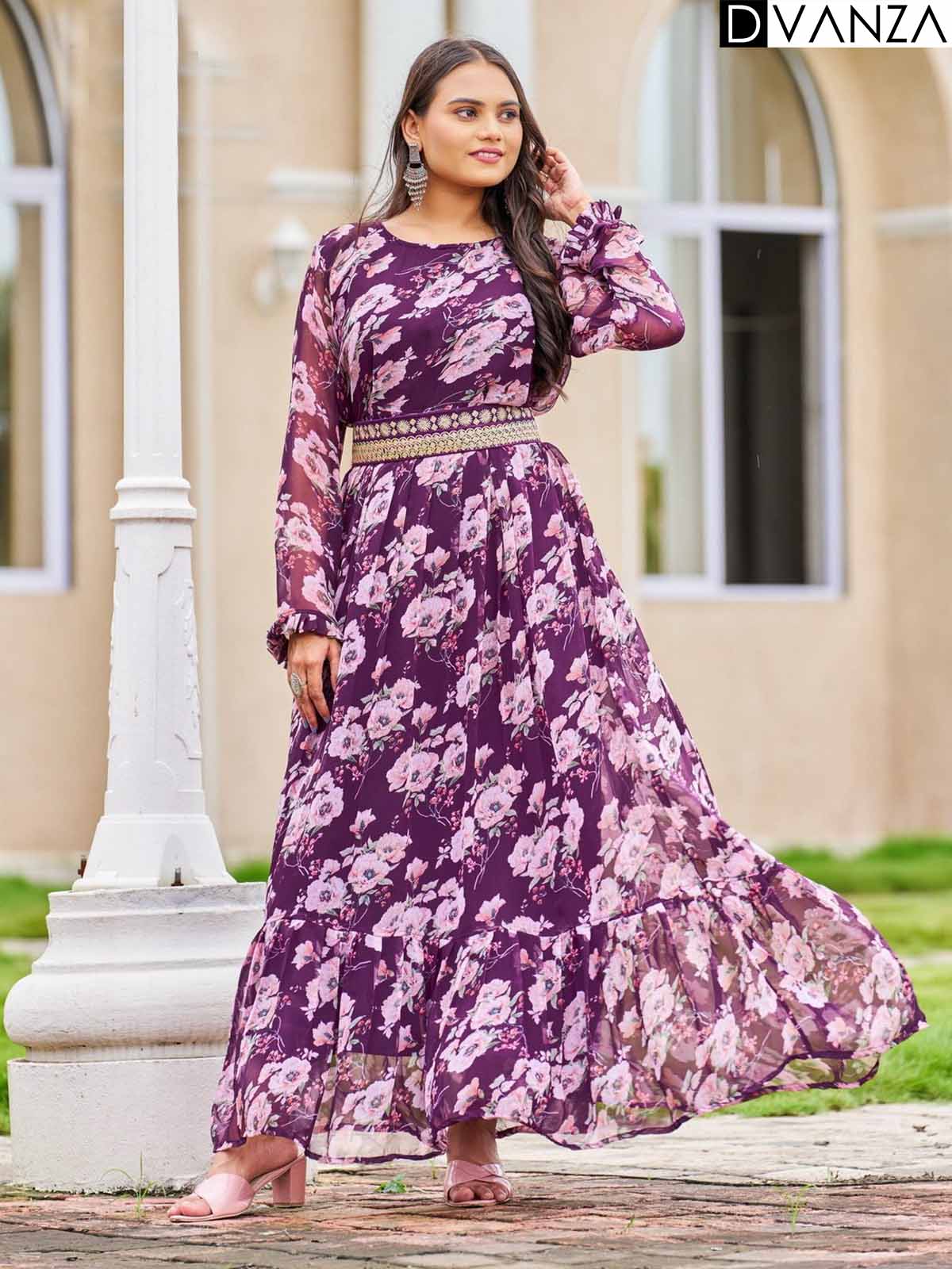 Elegant Heavy Georgette Print Gowns: for All Occasions - dvz0003817
