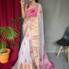 Elegant Pure Organza Silk Saree with Pichwai Print and Sequin Chitt Pallu - dvz0003874