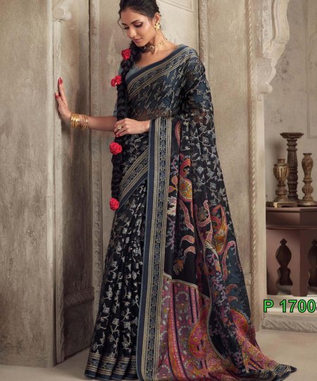 Elevate Your Elegance with Pure Premium Organza Onyx Brasso Saree - dvz0003837