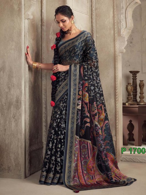 Elevate Your Elegance with Pure Premium Organza Onyx Brasso Saree - dvz0003837