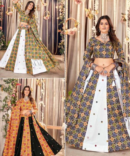 Ethnic Elegance:Shop Ready-to-Wear Traditional Lehenga-Blouse-Dupatta Sets Online - dvz0003816