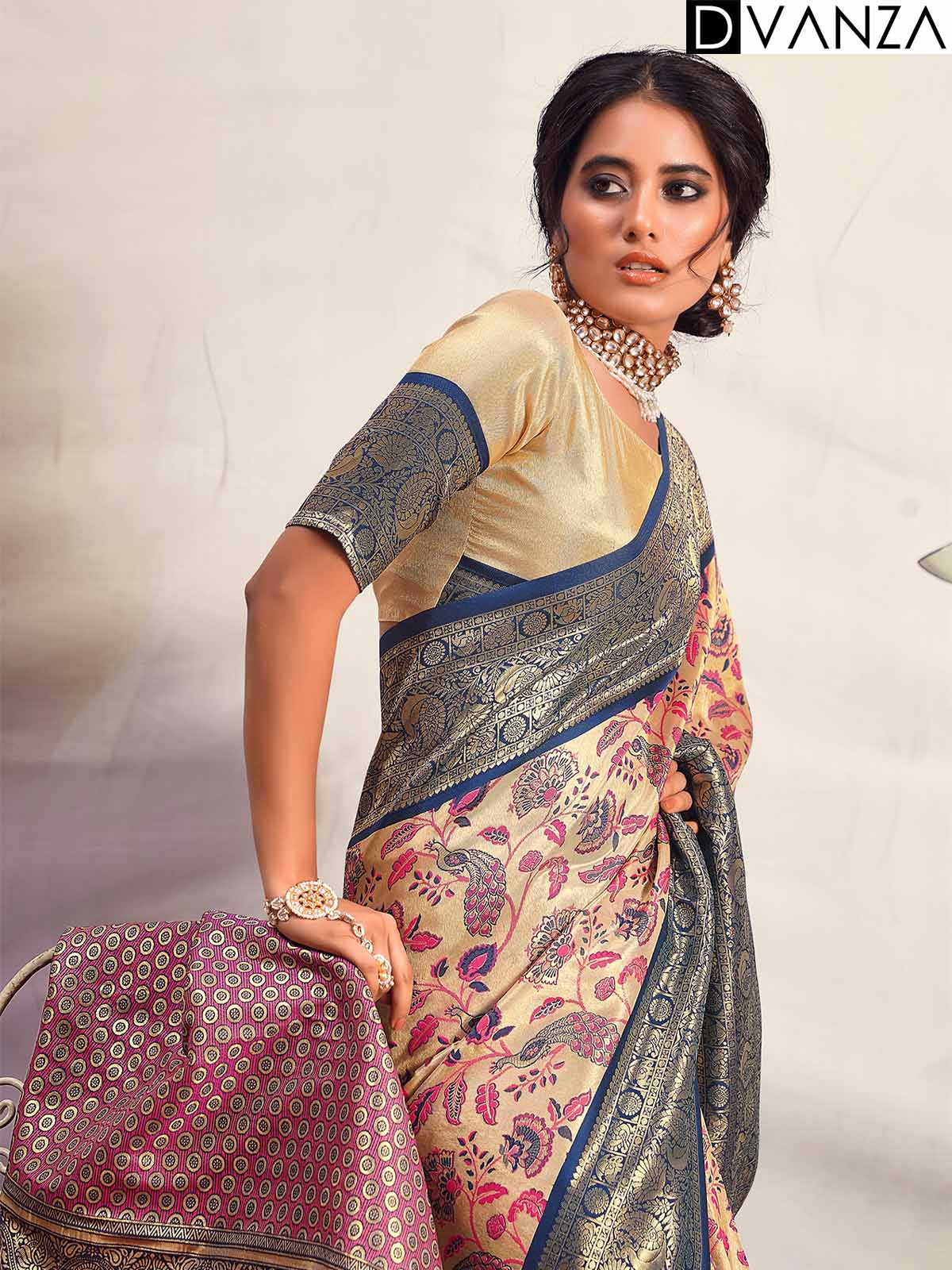 Exquisite Dharamavaram Silk Kalamkari Printed Sarees Unbeatable Prices