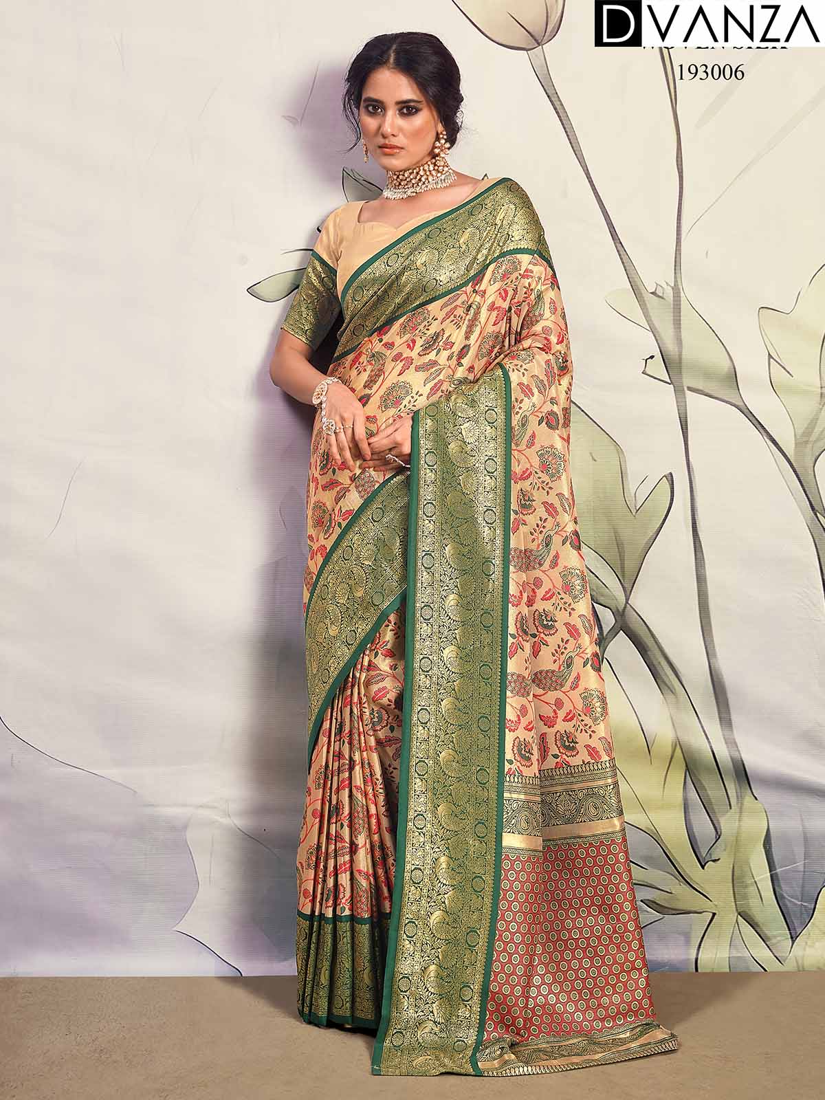 Exquisite Dharamavaram Silk Kalamkari Printed Sarees Unbeatable Prices