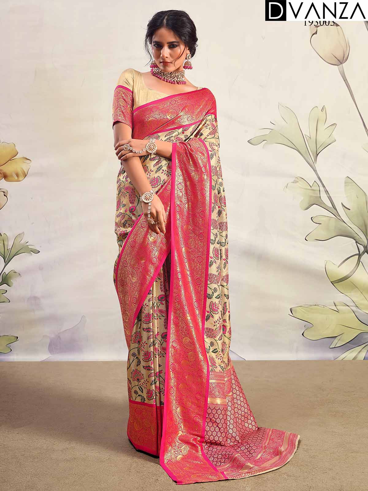 Exquisite Dharamavaram Silk Kalamkari Printed Sarees Unbeatable Prices