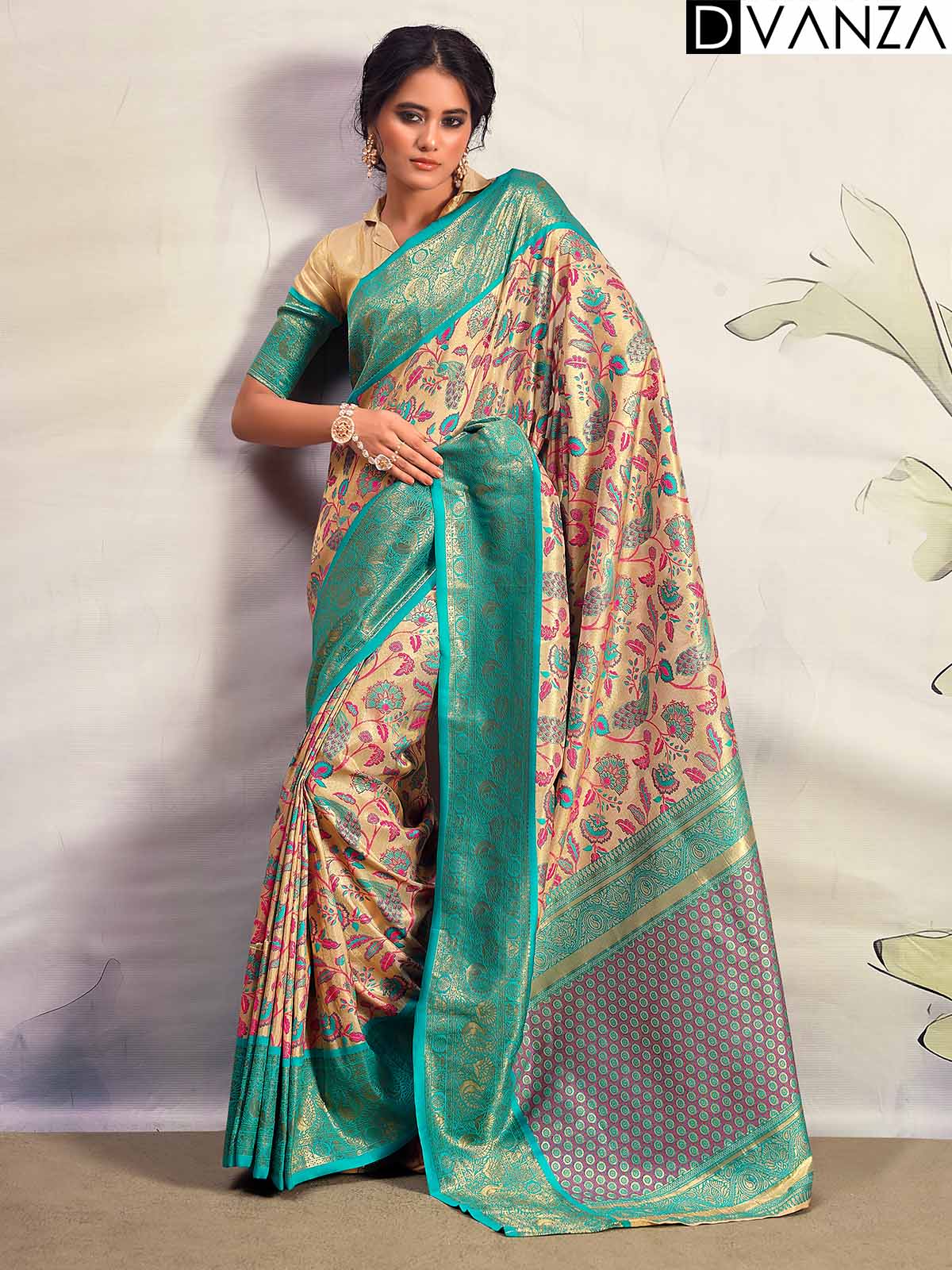 Exquisite Dharamavaram Silk Kalamkari Printed Sarees Unbeatable Prices