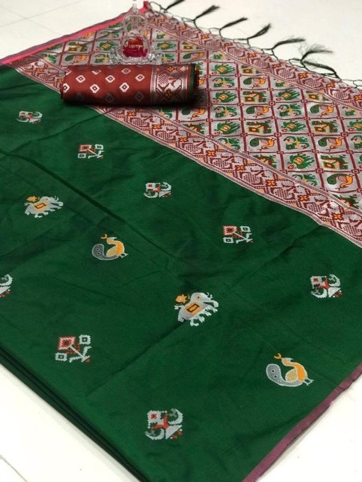 Exquisite Lichi Silk Saree with Weaving Jequard, now on sale!