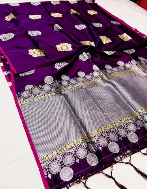 Exquisite Lichi Silk Saree with Weaving Jequard, now on sale!