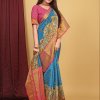 Exquisite Pattu Kalamkari Silk Saree with Brocade Blouse - dvz0003946