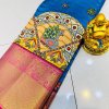 Exquisite Pattu Kalamkari Silk Saree with Brocade Blouse - dvz0003946