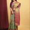 Exquisite Pattu Kalamkari Silk Saree with Brocade Blouse - dvz0003948