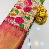 Exquisite Pattu Kalamkari Silk Saree with Brocade Blouse - dvz0003949