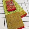 Exquisite Tissue Silk Saree with Swarovski Embellishments - dvz0003761-green