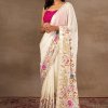 Faux Georgette Saree with Dual Sequence and Multi-Color Embroidery - dvz0003908