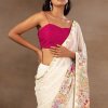 Faux Georgette Saree with Dual Sequence and Multi-Color Embroidery - dvz0003908