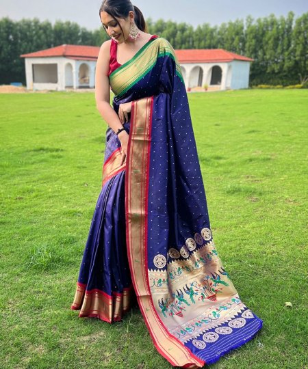 Ganga Jamuna Elegance Paithani Perfection in Every Weave - dvz0003941